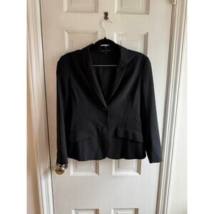 Theory Women's Black Wool Tailored Blazer - Size 00 - EUC